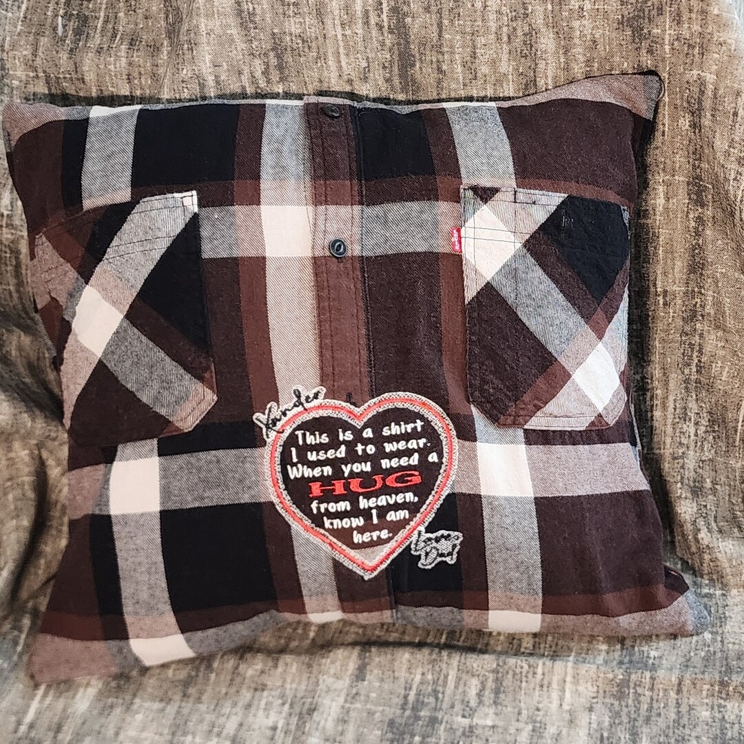 dress shirt pillow A Memory Cushion Loved Ones Shirts Into Pillows Dress Shirt Shirt Pillow Of Loved One Loved